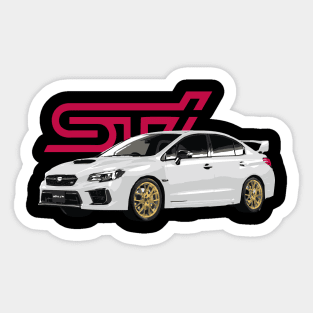 JDM Impreza WRX STI white Final Edition Sticker